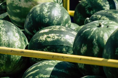 Limassol Cyprus May 23, 2020 View of various fresh fruits sold at the market of Limassol in Cyprus islandの写真素材