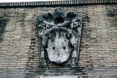 Vatican City, Italy October 18, 2019 View of exterior wall of Vatican City in the afternoonのeditorial素材