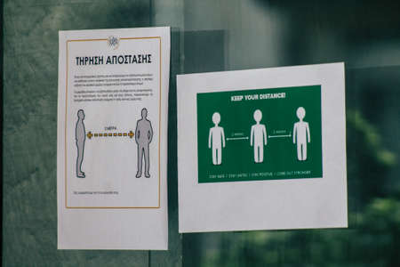 Limassol Cyprus May 24, 2020 Information on protective measures for the health of citizens during...