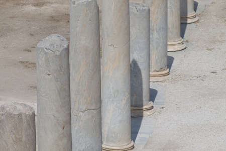 Athens Greece September 12, 2019 View of Greek archaeological ruins in Athens in the eveningのeditorial素材