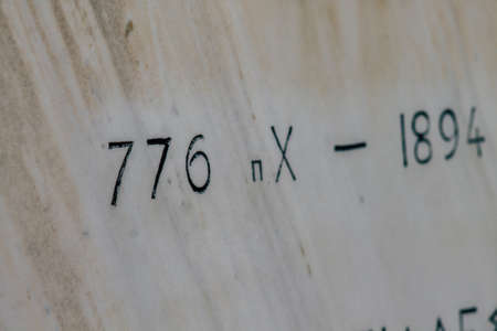 Athens Greece September 2, 2019 View of the Panathenaic Stadium or Kallimarmaro, it is the only stadium in the world built entirely of marbleのeditorial素材