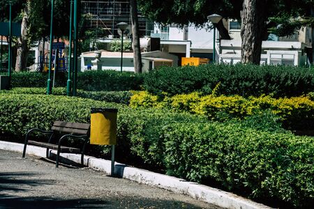Limassol Cyprus May 28, 2020 View of the municipal public garden located on the coastal avenue right in the heart of the city of Limassol in Cyprus islandの写真素材