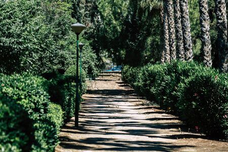 Limassol Cyprus May 28, 2020 View of the municipal public garden located on the coastal avenue right in the heart of the city of Limassol in Cyprus islandの写真素材