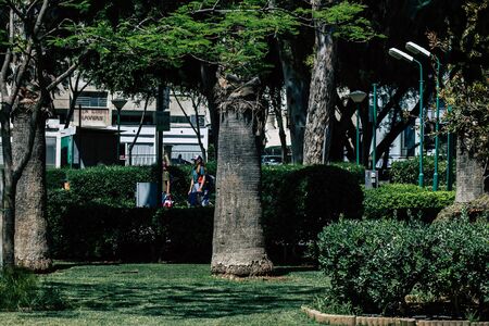 Limassol Cyprus May 28, 2020 View of the municipal public garden located on the coastal avenue right in the heart of the city of Limassol in Cyprus islandの写真素材