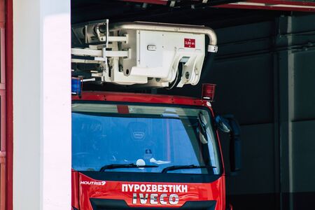 Limassol Cyprus May 29, 2020 View of the fire station located on the coastal avenue right in the heart of the city of Limassol in Cyprus islandの写真素材