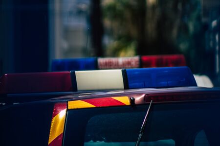 Limassol Cyprus May 29, 2020 View of the fire station located on the coastal avenue right in the heart of the city of Limassol in Cyprus islandの写真素材