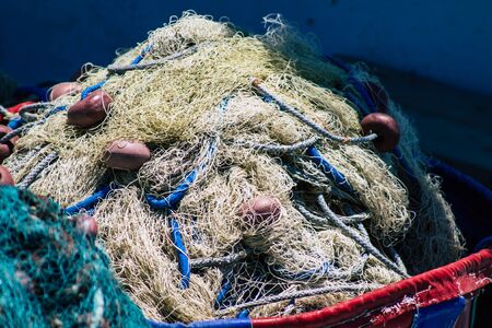 Limassol Cyprus May 30, 2020 Closeup of a fishing boat moored in the old port of Limassol in Cyprus islandの写真素材