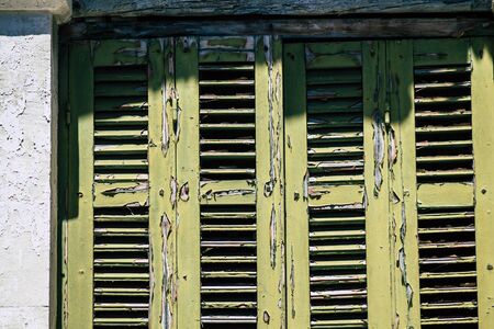 Limassol Cyprus May 30, 2020 View of the facade of a Cypriot house located right in the heart of the old city of Limassol in Cyprus islandの写真素材