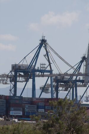 Limassol Cyprus June 03, 2020 View of the port of Limassol in Cyprus island