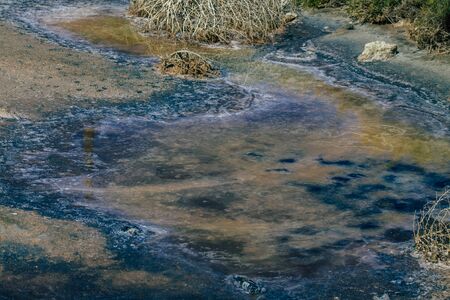 Limassol Cyprus June 03, 2020 View of Limassol Salt Lake, the largest inland body of water on the...
