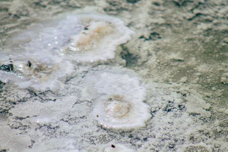 Limassol Cyprus June 03, 2020 View of Limassol Salt Lake, the largest inland body of water on the island of Cyprusの写真素材