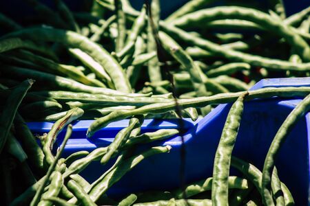 Limassol Cyprus June 06, 2020 View of various fresh vegetables sold at the market of Limassol in Cyprus islandの写真素材