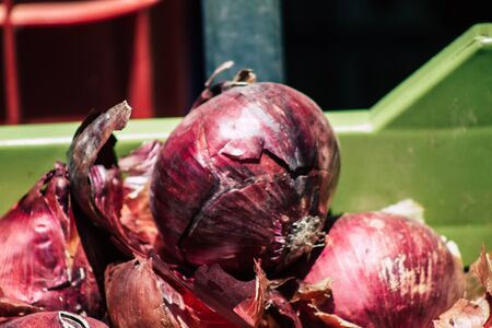 Limassol Cyprus June 06, 2020 View of various fresh vegetables sold at the market of Limassol in Cyprus islandの写真素材
