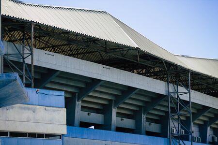 Limassol Cyprus June 11, 2020 View of the exterior of the football stadium in the city of Limassol in Cyprus islandの写真素材