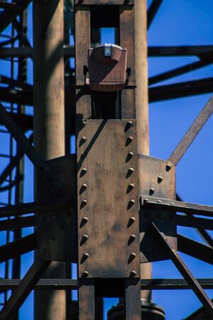 Limassol Cyprus June 11, 2020 View of the old rusty water tower of the city of Limassol in Cyprus...
