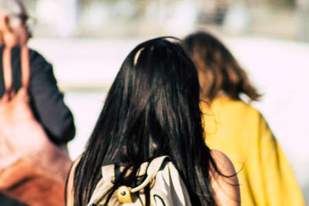 Tel Aviv Israel December 22, 2019 View of unidentified people walking on Herbert Samuel Promenade in Tel Aviv in the afternoonのeditorial素材