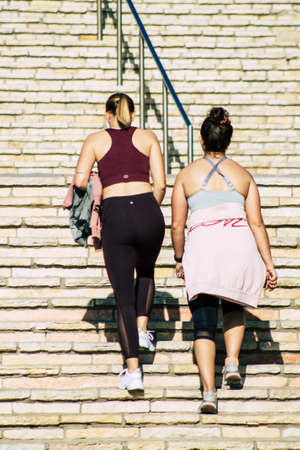 Tel Aviv Israel December 22, 2019 View of unidentified people walking on Herbert Samuel Promenade in Tel Aviv in the afternoonのeditorial素材