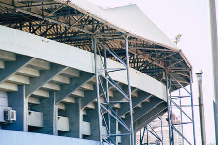 Limassol Cyprus June 11, 2020 View of the exterior of the football stadium in the city of Limassol in Cyprus islandのeditorial素材