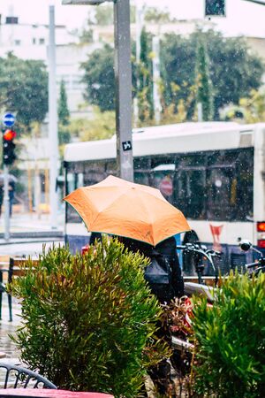 Tel Aviv Israel February 19, 2020 View of unidentified people walking in the streets of Tel Aviv...