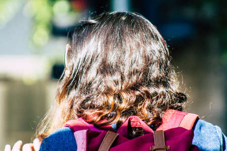 Tel Aviv Israel February 04, 2020 View of unidentified people walking in the streets of Tel Aviv in winterのeditorial素材