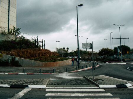 Tel Aviv Israel November 23, 2018  View of unknown Israeli people walking in the streets of Tel Aviv in the afternoonの写真素材