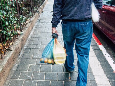 Tel Aviv Israel November 23, 2018  View of unknown Israeli people walking in the streets of Tel Aviv...