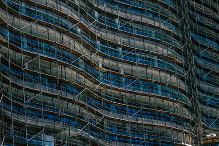 Limassol Cyprus June 23, 2020 View of a new building in construction located on the coastal avenue...