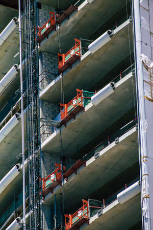 Limassol Cyprus June 23, 2020 View of a new building in construction located on the coastal avenue...