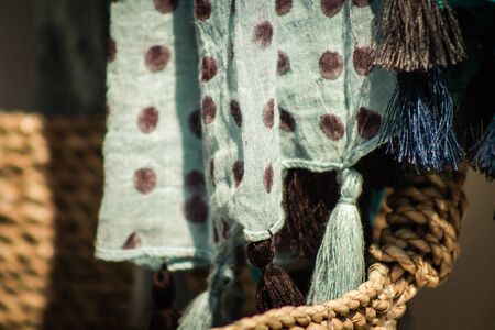 Limassol Cyprus June 30, 2020 Closeup of decorative object sold in a handicraft shop located in the...