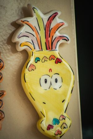 Limassol Cyprus June 30, 2020 Closeup of decorative object sold in a handicraft shop located in the old city of Limassol in Cyprus islandの写真素材