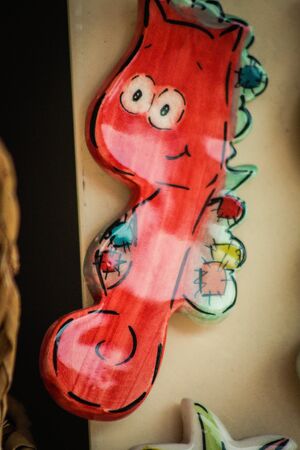 Limassol Cyprus June 30, 2020 Closeup of decorative object sold in a handicraft shop located in the old city of Limassol in Cyprus islandの写真素材