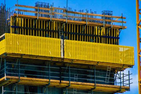 Limassol Cyprus June 23, 2020 View of a new building in construction located on the coastal avenue right in the heart of the city of Limassol in Cyprus islandのeditorial素材