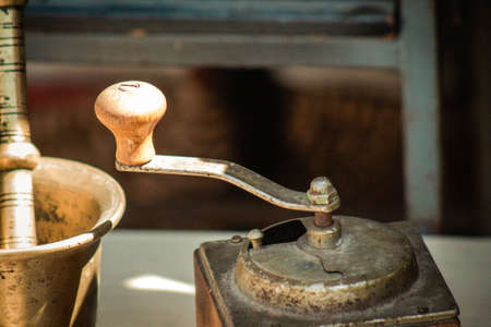 Nicosia Cyprus 04 July 2020 Closeup of old second hand items sold as decorative objects in a flea market located in the old town of Nicosia, capital of Cyprusの写真素材