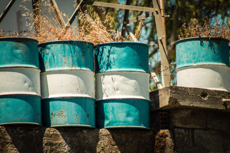 Nicosia Cyprus 04 July 2020 View of the Greek-Turkish border controlled by the United Nations Peacekeeping Force in the divided city of Nicosia, capital of Cyprusの写真素材