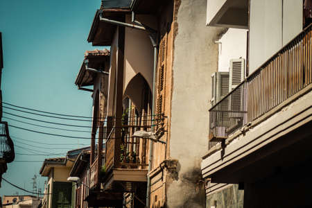 Nicosia Cyprus 04 July 2020 View of the facade of a house located in the old city of Nicosia, capital of Cyprusの写真素材