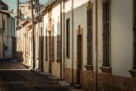 Nicosia Cyprus 04 July 2020 View of the facade of a house located in the old city of Nicosia, capital of Cyprusの写真素材