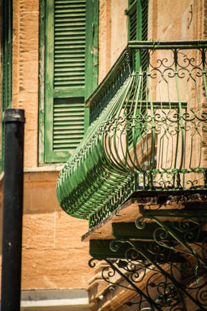 Nicosia Cyprus 04 July 2020 View of the facade of a house located in the old city of Nicosia, capital of Cyprusの写真素材