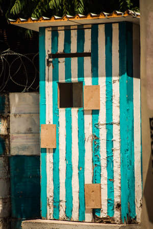 Nicosia Cyprus 04 July 2020 View of the Greek-Turkish border controlled by the United Nations Peacekeeping Force in the divided city of Nicosia, capital of Cyprusのeditorial素材