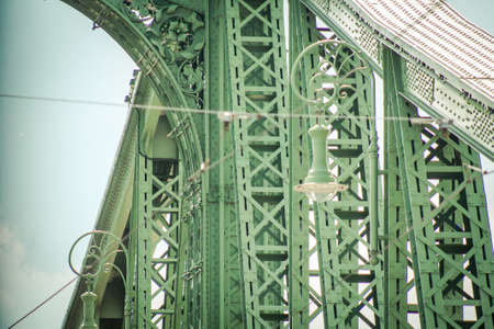 Budapest Hungary july 11, 2020 View of the Szechenyi Chain Bridge is a bridge that spans the River...