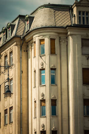 Budapest Hungary july 11, 2020 View of the gothic architecture of historical building in the downtown area of Budapest, capital of Hungary and the most populous city of Hungaryのeditorial素材