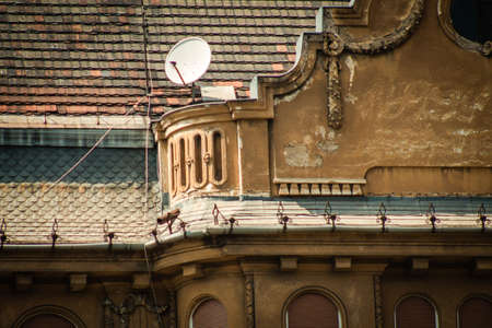 Budapest Hungary july 11, 2020 View of the gothic architecture of historical building in the...