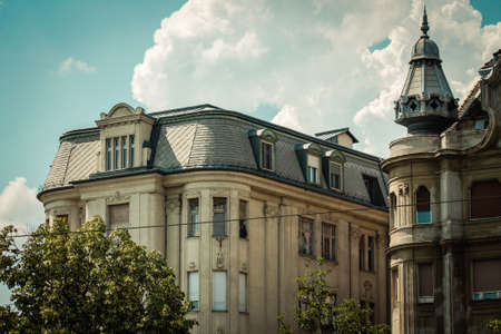 Budapest Hungary july 11, 2020 View of the gothic architecture of the university located in the...