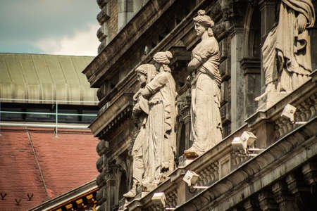 Budapest Hungary july 11, 2020 View of the gothic architecture of the university located in the downtown area of Budapest, capital of Hungary and the most populous city of Hungaryのeditorial素材