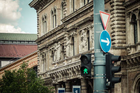 Budapest Hungary july 11, 2020 View of the gothic architecture of the university located in the downtown area of Budapest, capital of Hungary and the most populous city of Hungaryのeditorial素材