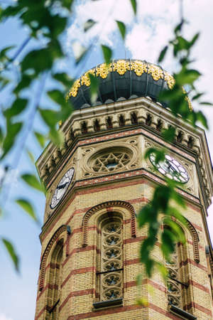Budapest Hungary july 15, 2020 View of The DohÃ¡ny Street Synagogue also known as the Great Synagogue, is a historical building in Erzsebetvaros and the largest synagogue of Europeのeditorial素材