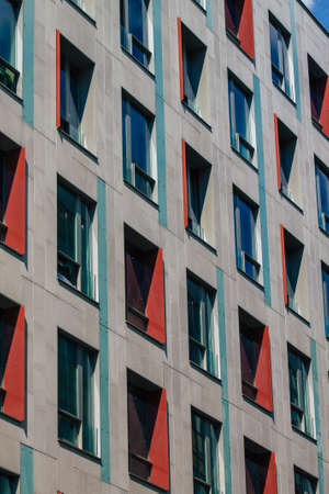 Budapest Hungary july 20, 2020 View of the facade of a modern building located in the downtown area of Budapest, capital of Hungary and the most populous city of Hungaryの写真素材