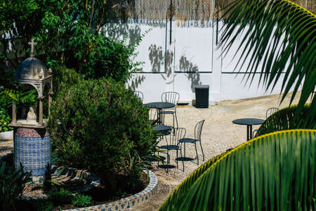 Lisbon Portugal july 31, 2020 View of a public garden located in the downtown area of Lisbon, the...
