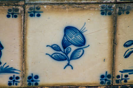 Lisbon Portugal july 31, 2020 View of mosaic in a public garden located in the downtown area of Lisbon, the coastal capital city of Portugal and one of the oldest cities in Europeのeditorial素材