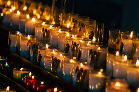 Reims France August 20, 2020 View of the inside of the Notre Dame Cathedral of Reims, a city in the Grand Est region of France and one of the oldest in Europeのeditorial素材