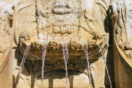 Reims France September 04, 2020 View of a fountain located in the downtown of Reims, a city in the Grand Est region of France and one of the oldest in Europeのeditorial素材